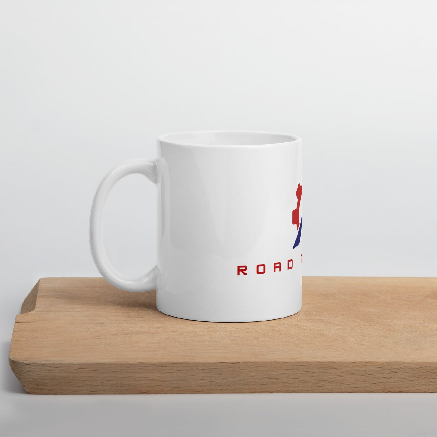 White glossy mug