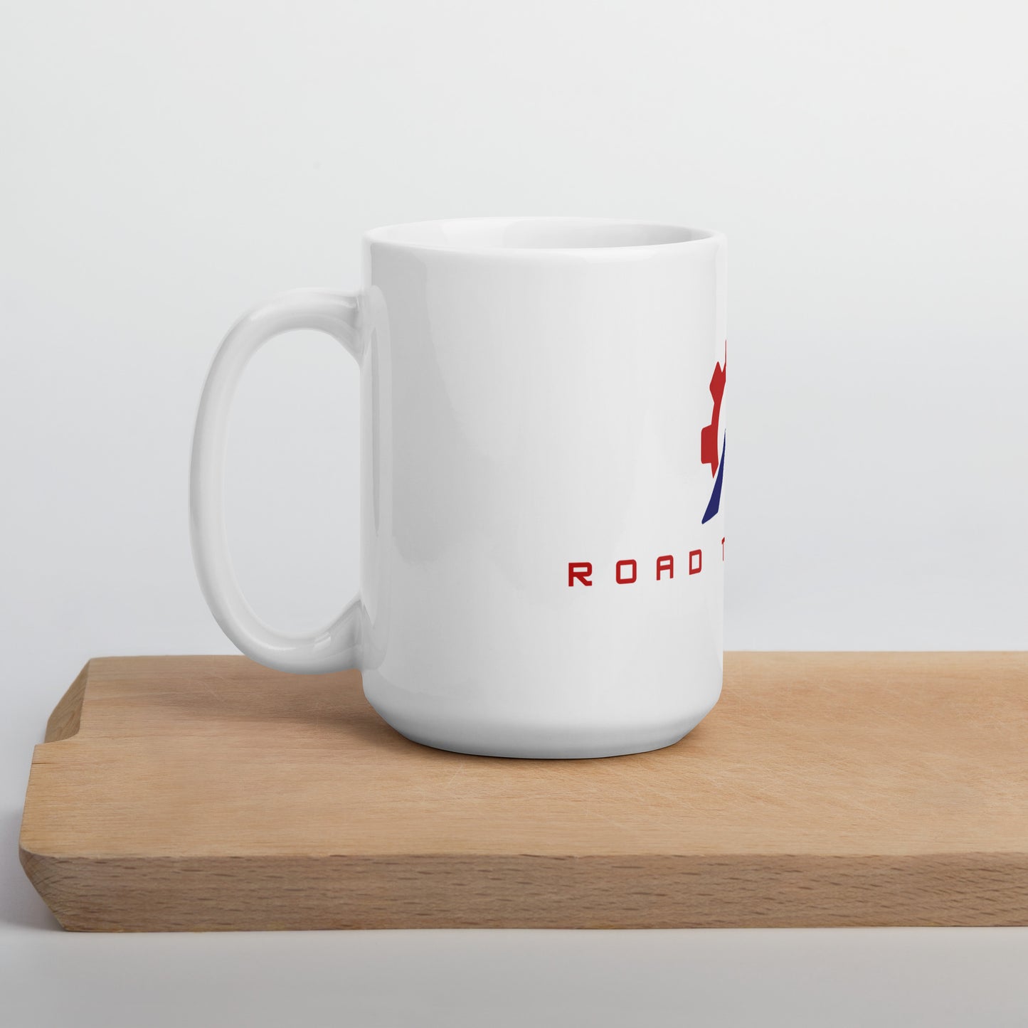 White glossy mug