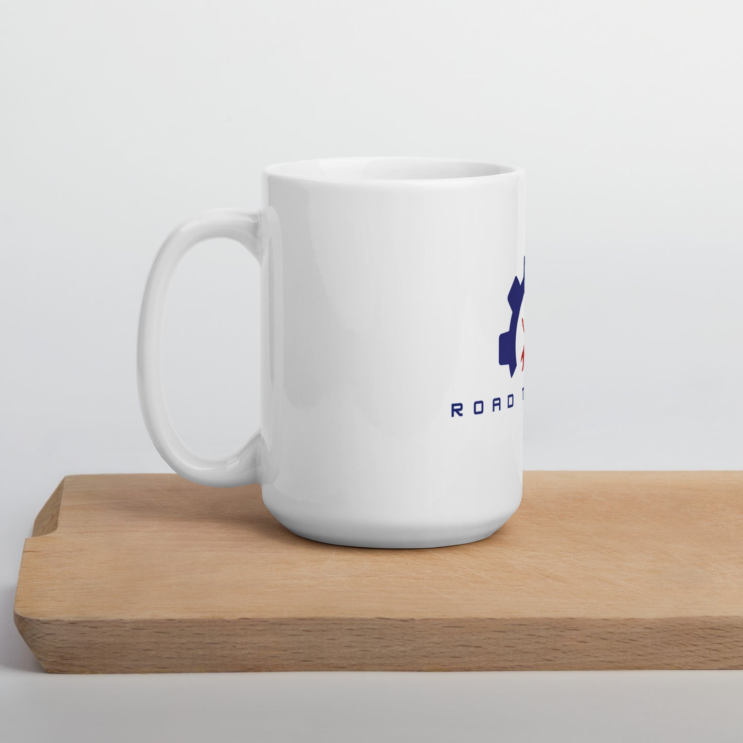 White glossy mug